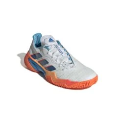 Adidas Barricade Men's Tennis Shoe (Blue/White/Orange) -RacquetGuys Sales GW2963 6 FOOTWEAR Photography FrontLateralTopView white