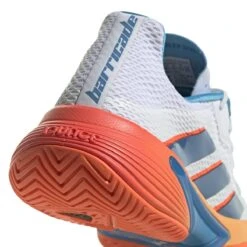 Adidas Barricade Men's Tennis Shoe (Blue/White/Orange) -RacquetGuys Sales GW2963 8 FOOTWEAR Photography DetailView1 white