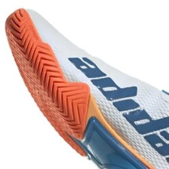 Adidas Barricade Men's Tennis Shoe (Blue/White/Orange) -RacquetGuys Sales GW2963 9 FOOTWEAR Photography DetailView2 white