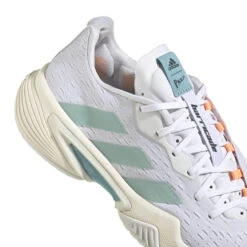 Adidas Barricade Parley Women's Tennis Shoe (White/Grey) -RacquetGuys Sales GX6417 8 FOOTWEAR Photography DetailView1 white