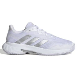 Adidas CourtJam Control Women's Tennis Shoe (White/Silver)