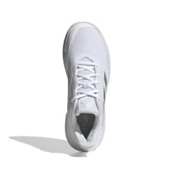 Adidas CourtJam Control Women's Tennis Shoe (White/Silver) -RacquetGuys Sales GY1334 3 FOOTWEAR Photography TopPortraitView white