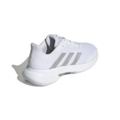 Adidas CourtJam Control Women's Tennis Shoe (White/Silver) -RacquetGuys Sales GY1334 7 FOOTWEAR Photography BackLateralTopView white