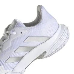 Adidas CourtJam Control Women's Tennis Shoe (White/Silver) -RacquetGuys Sales GY1334 8 FOOTWEAR Photography DetailView1 white
