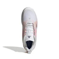 Adidas Avacourt Women's Tennis Shoe (White/Indigo/Orange) -RacquetGuys Sales GZ0690 3 FOOTWEAR Photography TopPortraitView white
