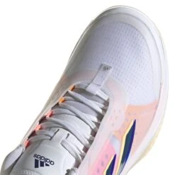 Adidas Avacourt Women's Tennis Shoe (White/Indigo/Orange) -RacquetGuys Sales GZ0690 8 FOOTWEAR Photography DetailView1 white