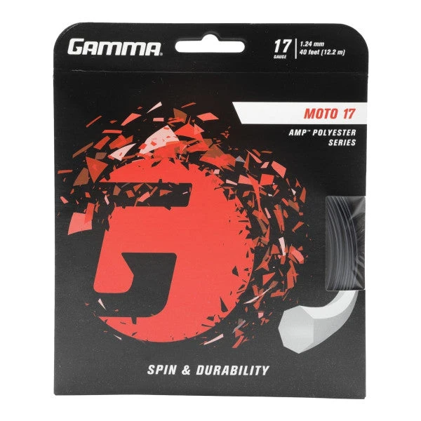Gamma AMP Moto 17/1.24 Tennis String (Black) 1 Gamma AMP Moto 17/1.24 Tennis String (Black)