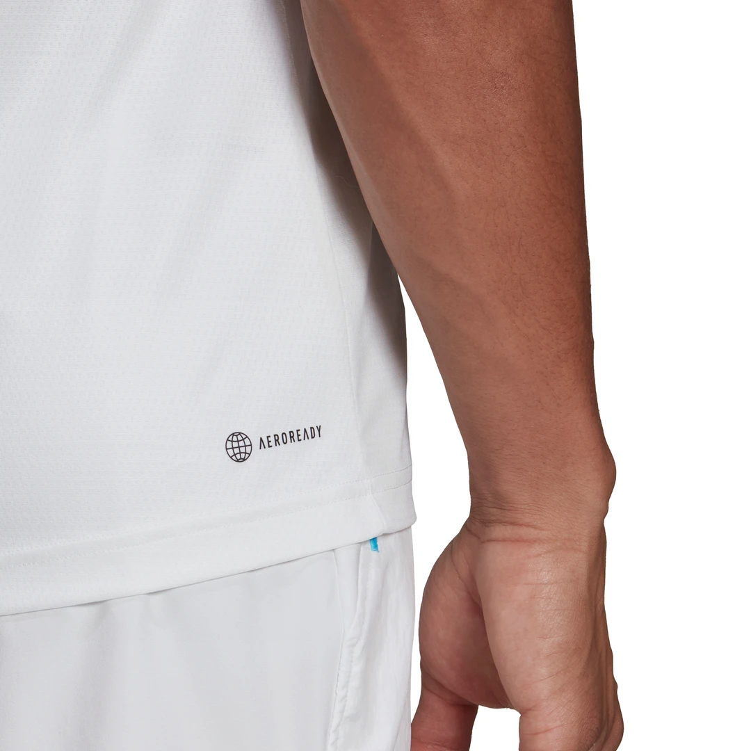 Adidas Men's Melbourne FreeLift Printed Top (White/Red) 7 Adidas Men's Melbourne FreeLift Printed Top (White/Red) - Image 7