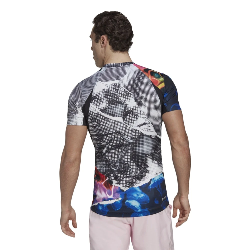 Adidas Men's US Series Printed Freelift Top (White) 3 Adidas Men's US Series Printed Freelift Top (White) - Image 3