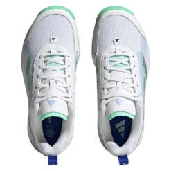 Adidas AvaFlash Women's Tennis Shoe (White/Blue) -RacquetGuys Sales HP5272 3 FOOTWEAR Photography TopPortraitView transparent 1