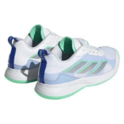 Adidas AvaFlash Women's Tennis Shoe (White/Blue) -RacquetGuys Sales HP5272 7 FOOTWEAR Photography BackLateralTopView transparent 1