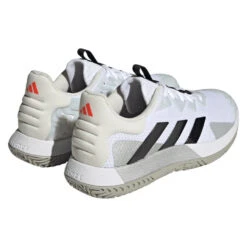 Adidas SoleMatch Control Men's Tennis Shoe (White/Black) -RacquetGuys Sales HQ8436 7 FOOTWEAR Photography BackLateralTopView transparent