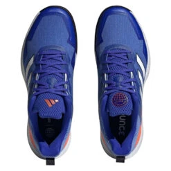 Adidas Defiant Speed Men's Tennis Shoe (Blue/White) 14 Adidas Defiant Speed Men's Tennis Shoe (Blue/White) -RacquetGuys Sales HQ8455 3 FOOTWEAR Photography TopPortraitView transparent