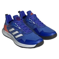 Adidas Defiant Speed Men's Tennis Shoe (Blue/White) 12 Adidas Defiant Speed Men's Tennis Shoe (Blue/White) -RacquetGuys Sales HQ8455 6 FOOTWEAR Photography FrontLateralTopView transparent