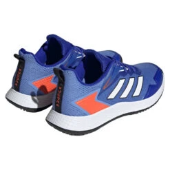 Adidas Defiant Speed Men's Tennis Shoe (Blue/White) 13 Adidas Defiant Speed Men's Tennis Shoe (Blue/White) -RacquetGuys Sales HQ8455 7 FOOTWEAR Photography BackLateralTopView transparent