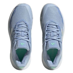 Adidas CourtJam Control Women's Tennis Shoe (Blue/White) 10 Adidas CourtJam Control Women's Tennis Shoe (Blue/White) -RacquetGuys Sales HQ8471 3 FOOTWEAR Photography TopPortraitView transparent