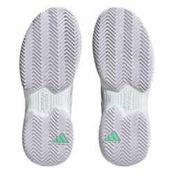 Adidas CourtJam Control Women's Tennis Shoe (Blue/White) 11 Adidas CourtJam Control Women's Tennis Shoe (Blue/White) -RacquetGuys Sales HQ8471 4 FOOTWEAR Photography BottomView transparent