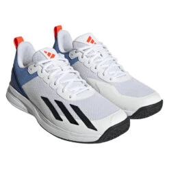 Adidas Courtflash Speed Men's Tennis Shoe (White/Black) 11 Adidas Courtflash Speed Men's Tennis Shoe (White/Black) -RacquetGuys Sales HQ8481 6 FOOTWEAR Photography FrontLateralTopView transparent
