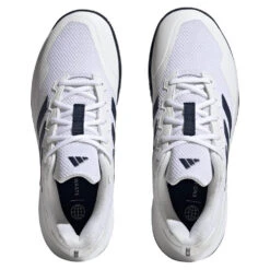 Adidas GameCourt 2 Men's Tennis Shoe (White/Navy) -RacquetGuys Sales HQ8809 3 FOOTWEAR Photography TopPortraitView transparent