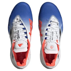 Adidas Barricade Men's Tennis Shoe (Blue/Black) -RacquetGuys Sales HQ8917 3 FOOTWEAR Photography TopPortraitView transparent