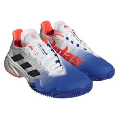 Adidas Barricade Men's Tennis Shoe (Blue/Black) -RacquetGuys Sales HQ8917 6 FOOTWEAR Photography FrontLateralTopView transparent