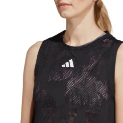 Adidas Women's Melbourne Dress (Black) -RacquetGuys Sales HU1807 10 APPAREL OnModel DetailView3 transparent