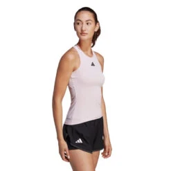 Adidas Women's Club Tank Top (Pink) -RacquetGuys Sales HZ4280 7 APPAREL OnModel WalkingView transparent
