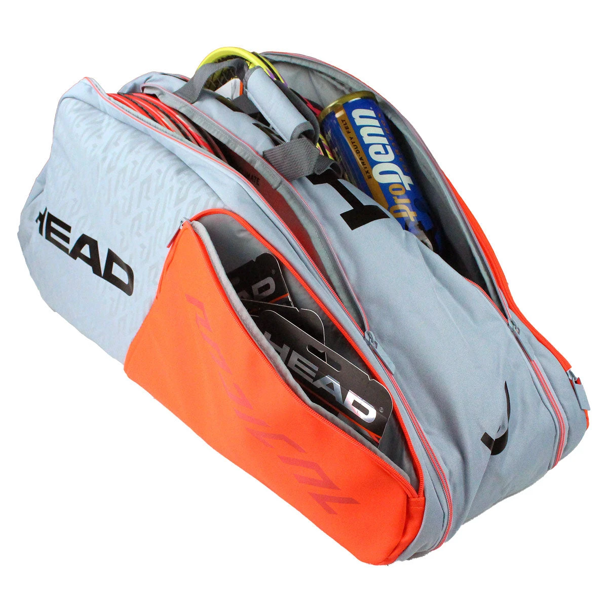 Head Radical Supercombi 9 Pack Racquet Bag (Grey/Orange) 1 Head Radical Supercombi 9 Pack Racquet Bag (Grey/Orange)