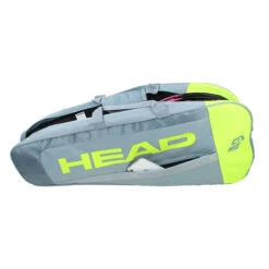 Head Core Pro 3 Pack Racquet Bag (Grey/Yellow) 5 Head Core Pro 3 Pack Racquet Bag (Grey/Yellow) -RacquetGuys Sales IMG 2944