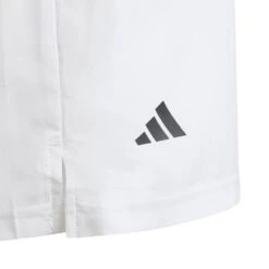 Adidas Boy's Club 3 Stripe Short (White) -RacquetGuys Sales JI9253 4 APPAREL Photography DetailView1 transparent