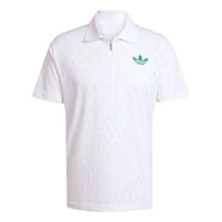 Adidas Men's Polo Pro Top (White) -RacquetGuys Sales JL9675 1 APPAREL Photography FrontCenterView transparent