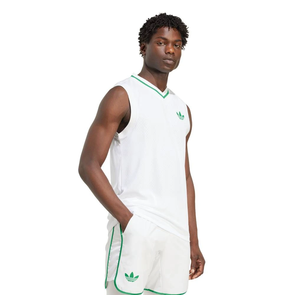 Adidas Men's Pro Tank Top (White) 3 Adidas Men's Pro Tank Top (White) - Image 3