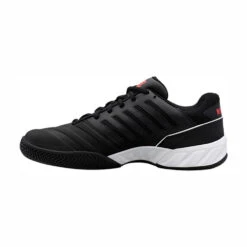 K-Swiss BigShot Light 4 Men's Tennis Shoe (Black/White/Red) -RacquetGuys Sales K SwissBigShotLight4Black3