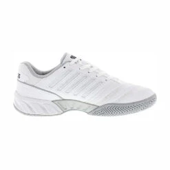 K-Swiss BigShot Light 4 Men's Tennis Shoe (White/Black) 5 K-Swiss BigShot Light 4 Men's Tennis Shoe (White/Black) -RacquetGuys Sales K SwissBigShotLight4White3