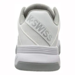 K-Swiss Court Express Clay Court Women's Tennis Shoe (White/Silver) -RacquetGuys Sales K Swiss Court Express Womens White Silver Image Heel
