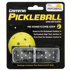 Gamma Honeycomb Pickleball Replacement Grip (Black/Silver)