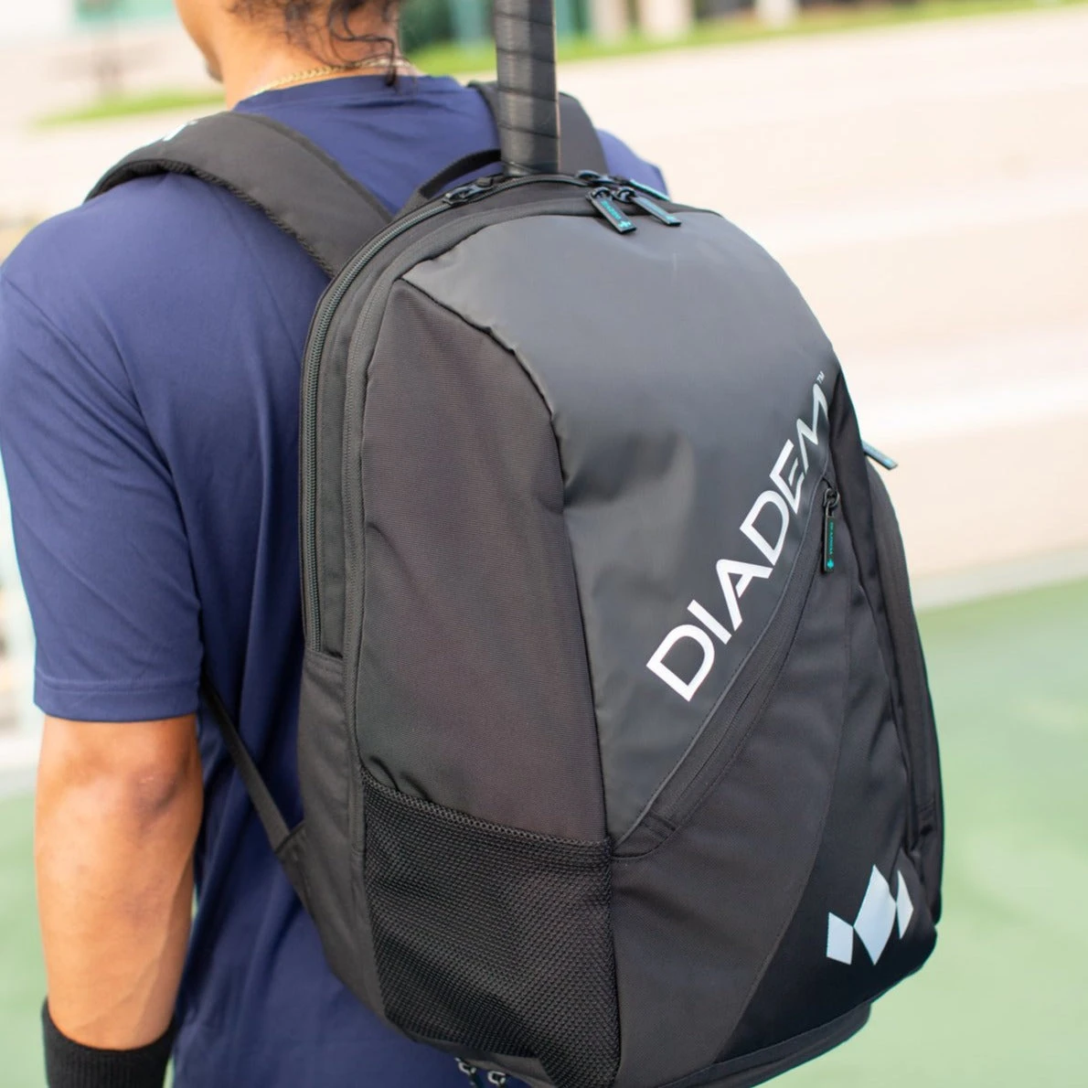 Diadem Nova Tour Backpack Racquet Bag (Black/Chrome) 2 Diadem Nova Tour Backpack Racquet Bag (Black/Chrome) - Image 2
