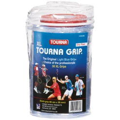 Tourna Grip Original XL Overgrip 50 Pack Travel Pouch (Blue)