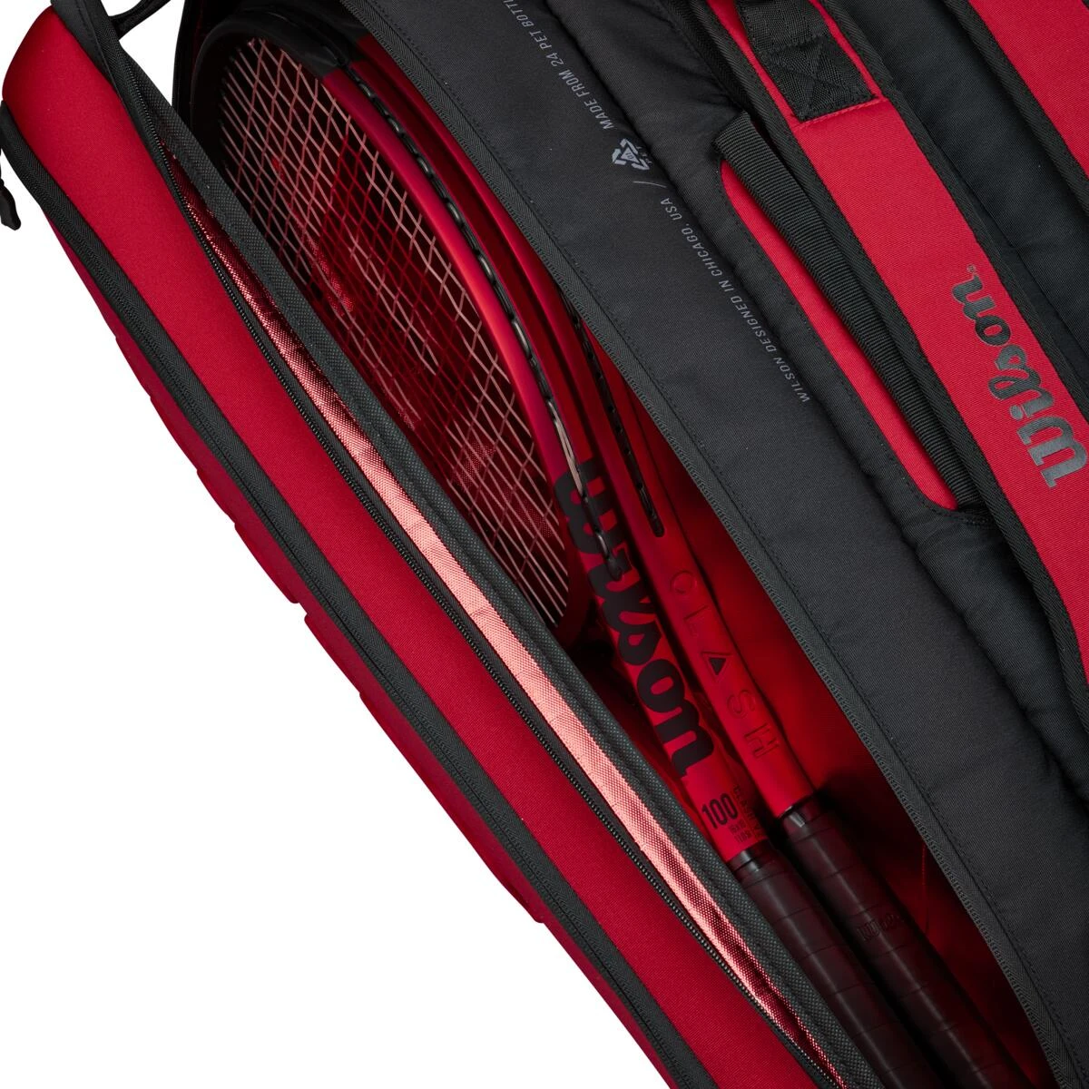 Wilson Clash V2 Super Tour 15 Pack Racquet Bag (Red/Black) 7 Wilson Clash V2 Super Tour 15 Pack Racquet Bag (Red/Black) - Image 7