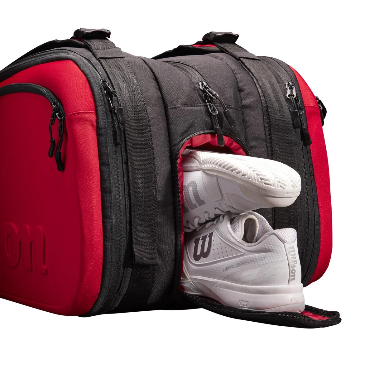 Wilson Clash V2 Super Tour 15 Pack Racquet Bag (Red/Black) 4 Wilson Clash V2 Super Tour 15 Pack Racquet Bag (Red/Black) - Image 4