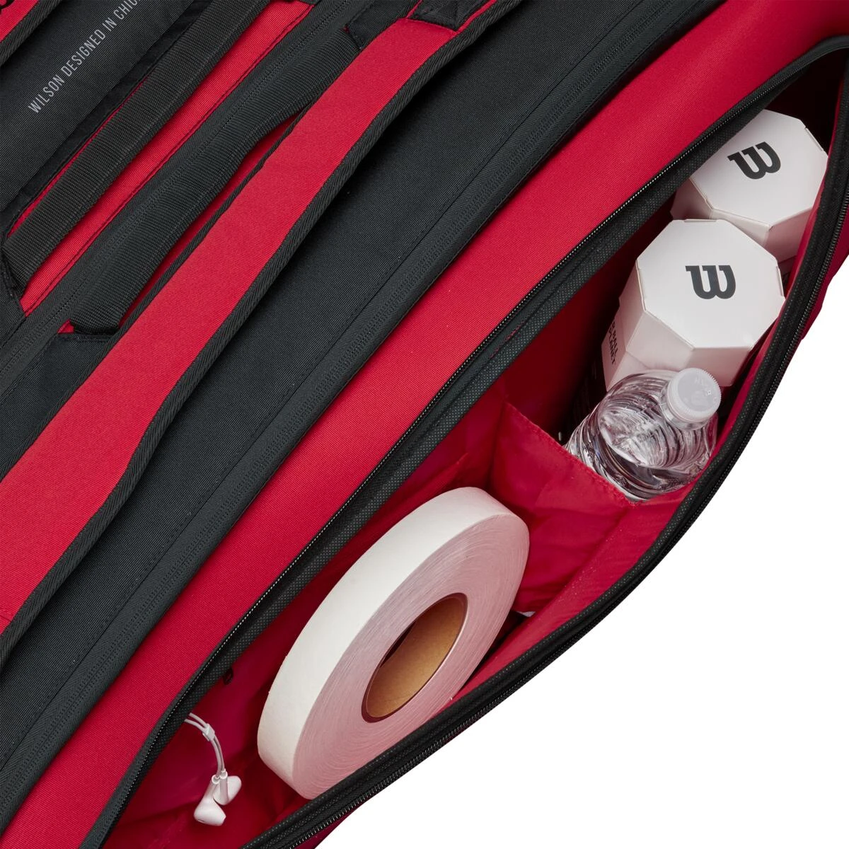 Wilson Clash V2 Super Tour 15 Pack Racquet Bag (Red/Black) 5 Wilson Clash V2 Super Tour 15 Pack Racquet Bag (Red/Black) - Image 5