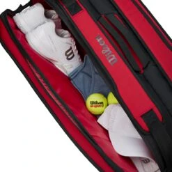 Wilson Clash V2 Super Tour 9 Pack Racquet Bag (Red/Black) -RacquetGuys Sales WR8016401 6 Super Tour Clash 9PK RD BL.png.cq5dam.web .1200.1200