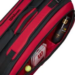 Wilson Clash V2 Super Tour 9 Pack Racquet Bag (Red/Black) -RacquetGuys Sales WR8016401 7 Super Tour Clash 9PK RD BL.png.cq5dam.web .1200.1200