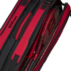 Wilson Clash V2 Super Tour 9 Pack Racquet Bag (Red/Black) -RacquetGuys Sales WR8016401 8 Super Tour Clash 9PK RD BL.png.cq5dam.web .1200.1200