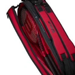 Wilson Clash V2 Super Tour 6 Pack Racquet Bag (Red/Black) -RacquetGuys Sales WR8016501 7 Super Tour Clash 6PK RD BL.png.cq5dam.web .1200.1200