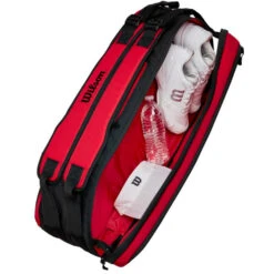Wilson Clash V2 Super Tour 6 Pack Racquet Bag (Red/Black) -RacquetGuys Sales WR8016501 8 Super Tour Clash 6PK RD BL.png.cq5dam.web .1200.1200