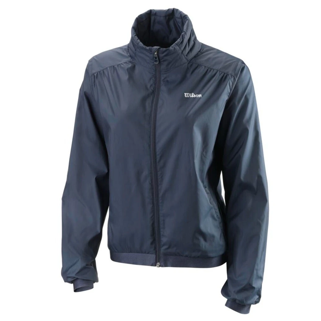 Wilson Women's Go To Woven FZ Jacket (Navy) 1 Wilson Women's Go To Woven FZ Jacket (Navy)