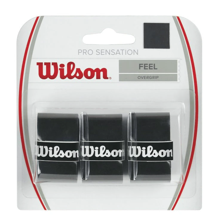 Wilson Pro Sensation Overgrip 3 Pack (Black) 1 Wilson Pro Sensation Overgrip 3 Pack (Black)