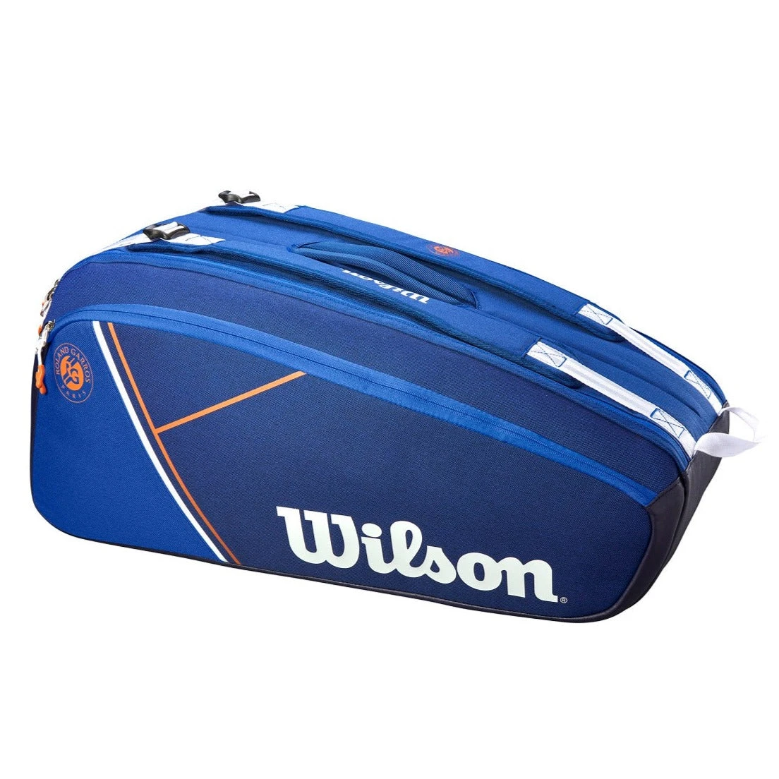 Wilson Super Tour 9 Pack Roland Garros Racquet Bag (Blue/Clay) 5 Wilson Super Tour 9 Pack Roland Garros Racquet Bag (Blue/Clay) - Image 5