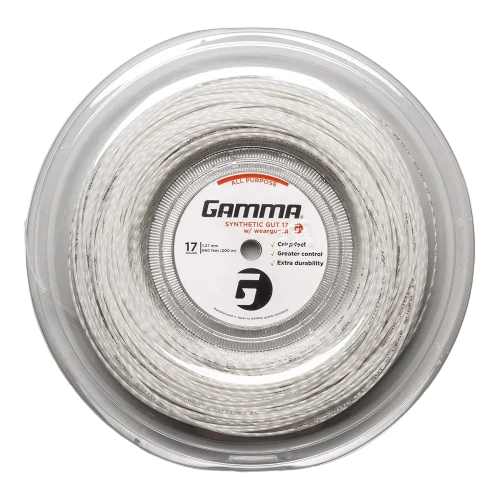 Gamma Synthetic Gut 17/1.27 Wearguard Tennis String Reel (White) 1 Gamma Synthetic Gut 17/1.27 Wearguard Tennis String Reel (White)